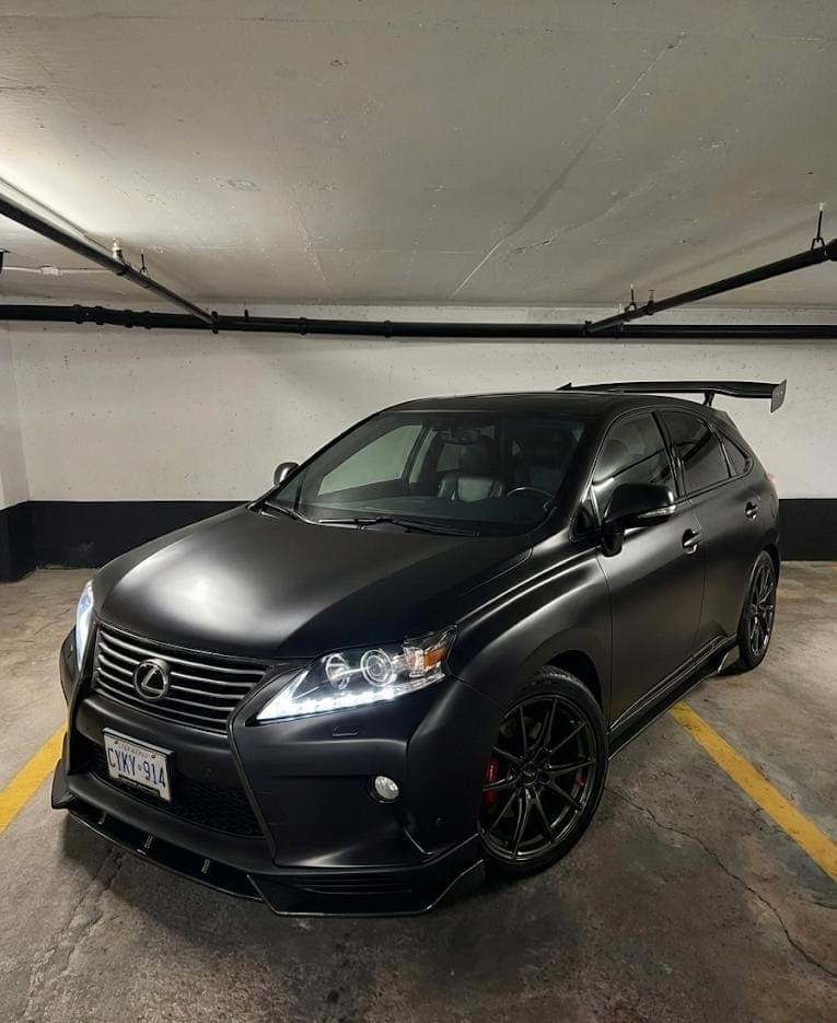 Modified stealth black vehicle