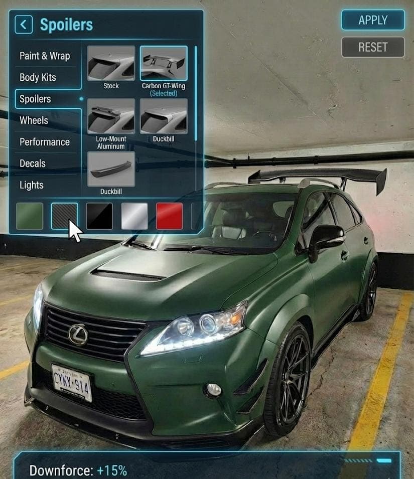 CarbonRender studio configurator interface