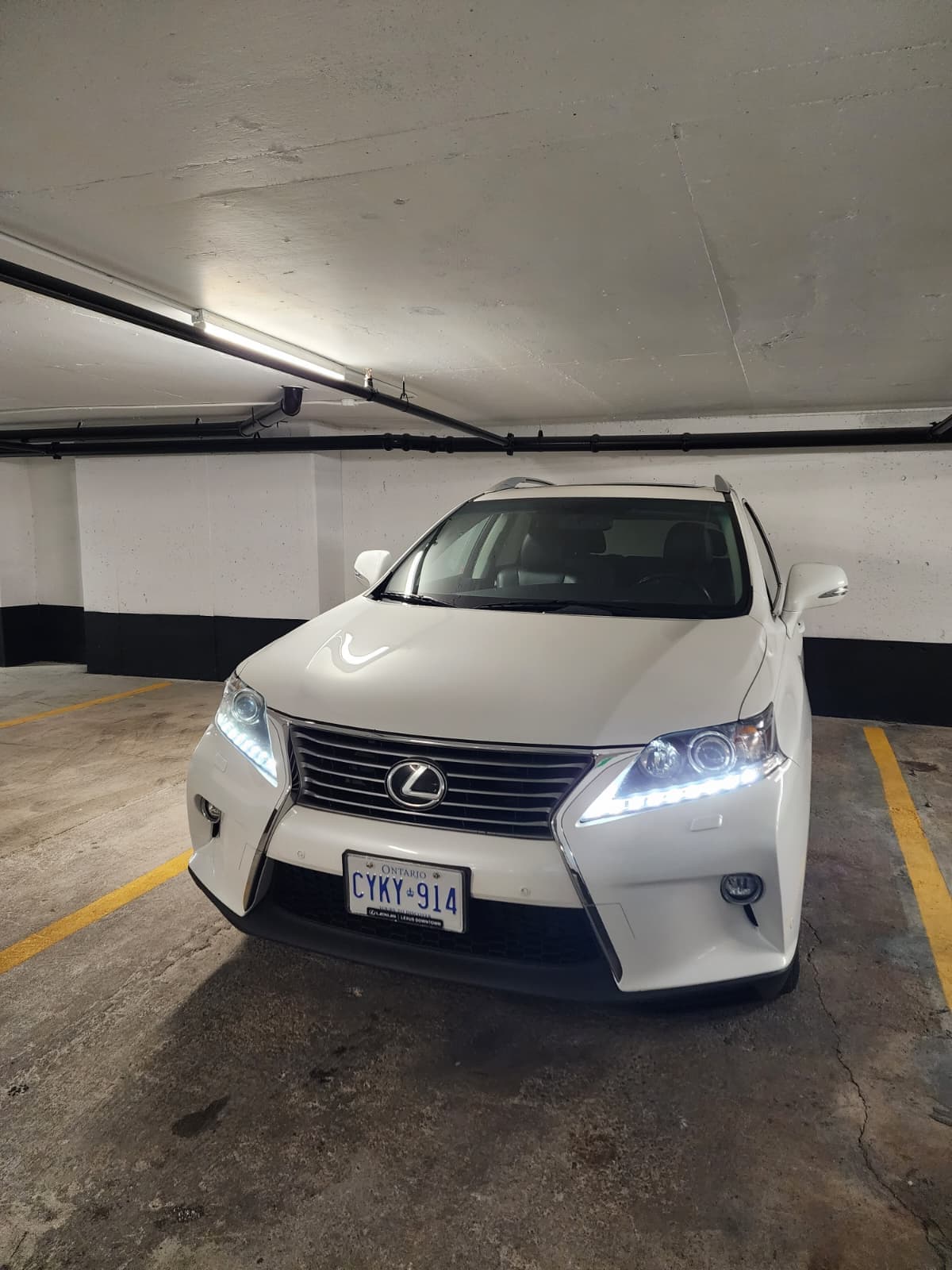 Original white stock vehicle